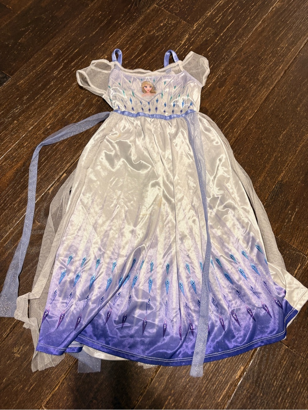 Elsa-Inspired Purple and White Girls' Princess Costume Dress